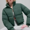 Sweatshirt-Puffer – Kleegrün