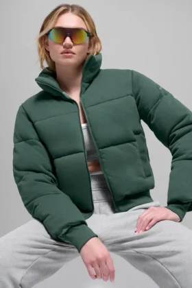 Sweatshirt-Puffer – Kleegrün