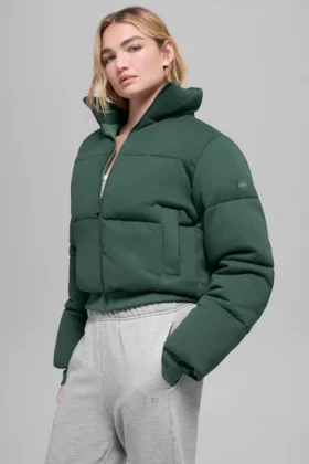 Sweatshirt-Puffer – Kleegrün