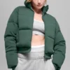 Sweatshirt-Puffer – Kleegrün
