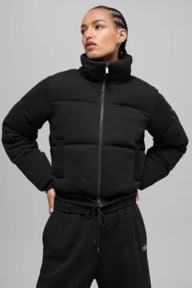 Sweatshirt-Puffer – Schwarz