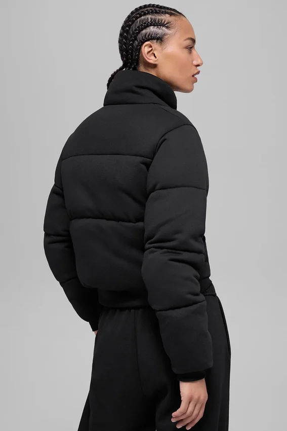Sweatshirt-Puffer – Schwarz
