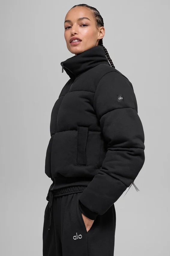 Sweatshirt-Puffer – Schwarz