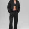 Sweatshirt-Puffer – Schwarz