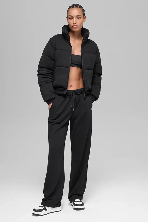 Sweatshirt-Puffer – Schwarz