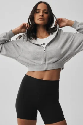 Sweet Escape Hoodie mit Reißverschluss – Athletic Heather Grey