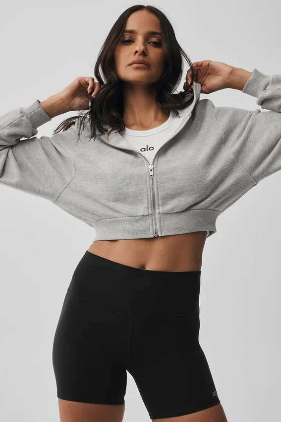 Sweet Escape Hoodie mit Reißverschluss – Athletic Heather Grey