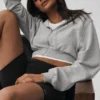 Sweet Escape Hoodie mit Reißverschluss – Athletic Heather Grey