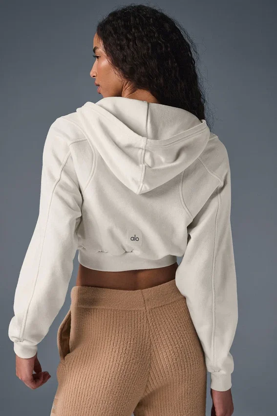 Sweet Escape Hoodie mit Reißverschluss – Elfenbein