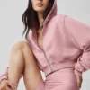Sweet Escape Hoodie mit Reißverschluss – Vintage-Pink