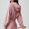 Sweet Escape Hoodie mit Reißverschluss – Vintage-Pink