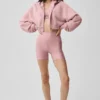 Sweet Escape Hoodie mit Reißverschluss – Vintage-Pink