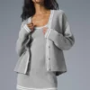 Tennis Club Pullover – Athletic Heather Grey/Weiß