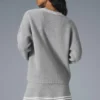 Tennis Club Pullover – Athletic Heather Grey/Weiß