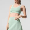Tennis Club Pullover-BH – Spearmint/Weiß