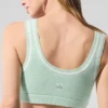 Tennis Club Pullover-BH – Spearmint/Weiß