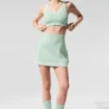 Tennis Club Pullover-BH – Spearmint/Weiß