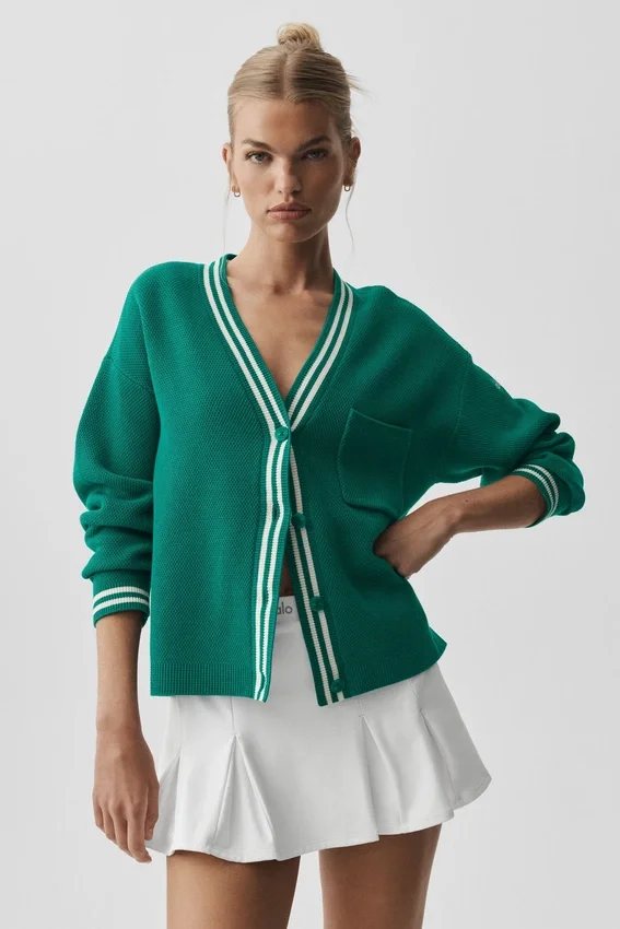 Tennis Club Pullover – Emerald Isle/Elfenbein