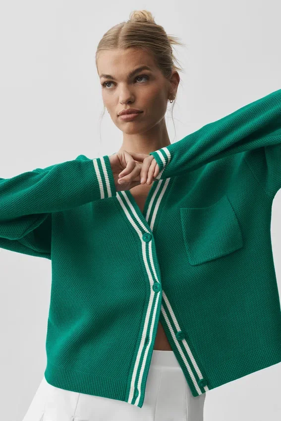 Tennis Club Pullover – Emerald Isle/Elfenbein