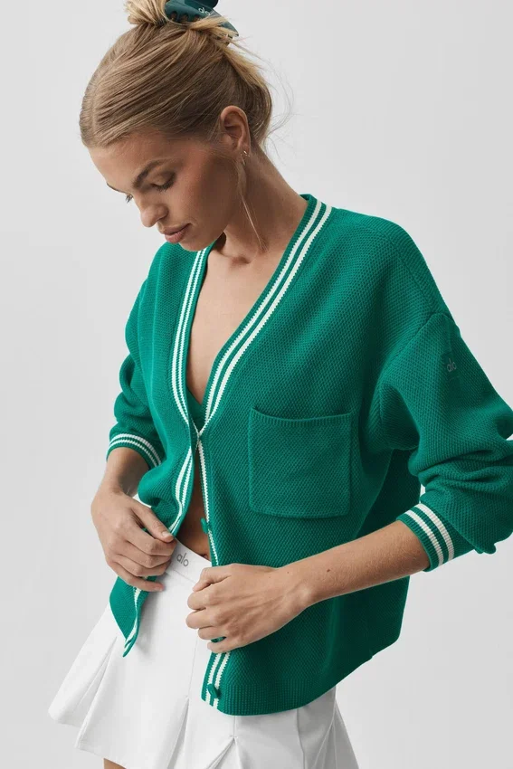 Tennis Club Pullover – Emerald Isle/Elfenbein