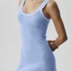 Tennis-Club-Pullover-Kleid – Hellprovenceblau/Weiß