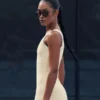 Tennis-Club-Pullover-Kleid – Oatmeal/Weiß