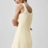 Tennis-Club-Pullover-Kleid – Oatmeal/Weiß