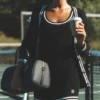 Tennis-Club-Pullover-Kleid – Schwarz/Elfenbein