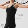 Tennis-Club-Pullover-Kleid – Schwarz/Elfenbein