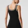Tennis-Club-Pullover-Kleid – Schwarz/Elfenbein