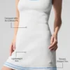 Tennis-Club-Pullover-Kleid – Weiß/Muschelblau