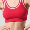 Tennis Club Pullover Knit BH – Candy Red/Weiß