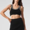 Tennis Club Pullover Knit BH – Schwarz/Elfenbein