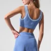 Tennis Club Pullover Knit Bra – Kristallklares Blau/Weiß