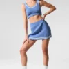 Tennis Club Pullover Knit Bra – Kristallklares Blau/Weiß