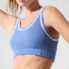 Tennis Club Pullover Knit Bra – Kristallklares Blau/Weiß