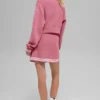 Tennis Club Pullover Knit Full Zip Jacke – Pink Wild Rose/Weiß