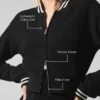 Tennis Club Pullover Knit Full Zip Jacke – Schwarz/Elfenbein
