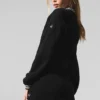 Tennis Club Pullover Knit Full Zip Jacke – Schwarz/Elfenbein