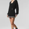 Tennis Club Pullover Knit Full Zip Jacke – Schwarz/Elfenbein