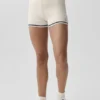 Tennis Club Pullover Knit Hot Short – Elfenbein/Marineblau