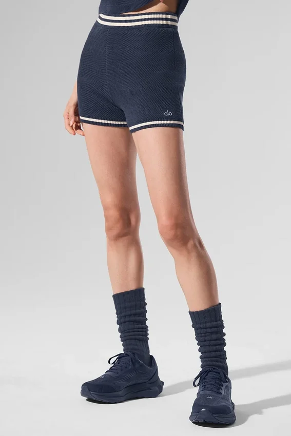 Tennis Club Pullover Knit Hot Short – Marineblau/Elfenbein