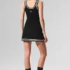 Tennis Club Pullover Knit Top – Schwarz/Elfenbein