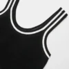Tennis Club Pullover Knit Top – Schwarz/Elfenbein