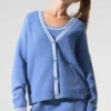 Tennis Club Pullover – Kristallklares Blau/Weiß