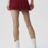 Tennisrock „Amp It up“ mit niedriger Leibhöhe – Summer Romance Red