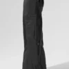 Transparente „Game Time“-Leggings mit weitem Bein – Schwarz