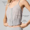 Transparentes Kaschmir-Top – Athletic Heather Grey