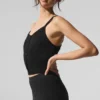 Transparentes Kaschmir-Top – Schwarz