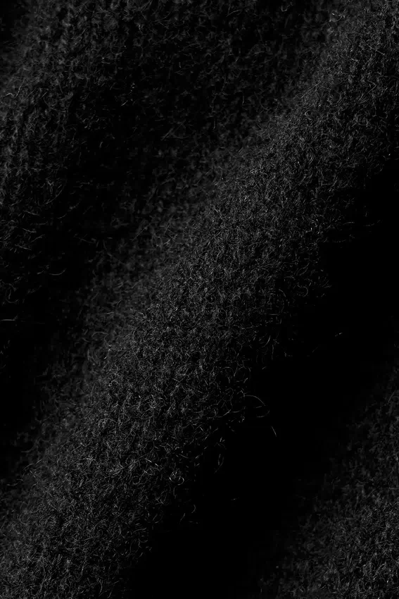 Transparentes Kaschmir-Top – Schwarz
